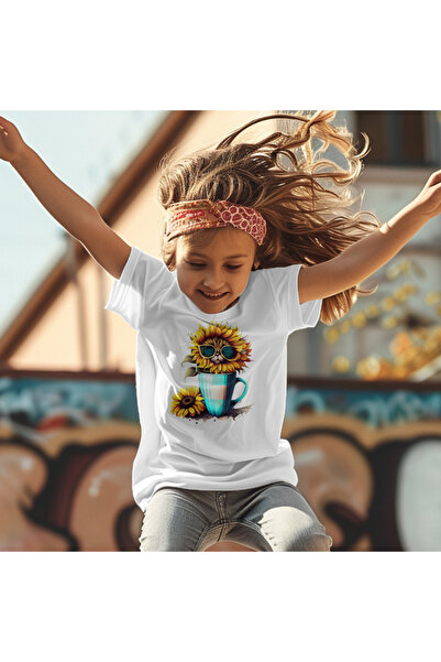 matelio Children's T-shirt Sunflower in a Cup