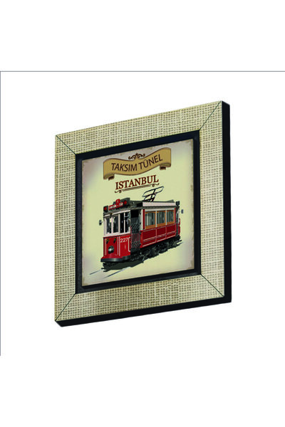 Souvenest Nostalgic Tram Printed MDF Magnetkrt-049 Refrigerator Ornament