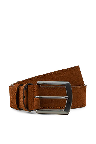 Deery Genuine Suede Tan Color Men's Belt