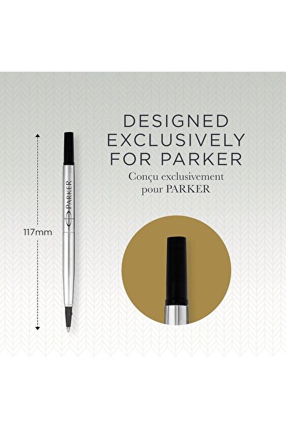 Parker Parker Quinck Ink Refill for Parker Medium Tip Rollerball Pen - Black - 2996