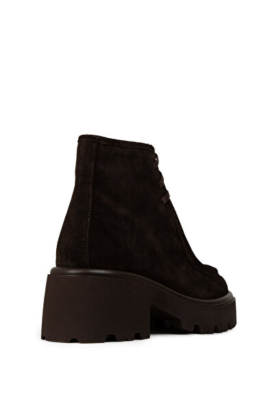 Deery Women's Genuine Suede Brown Boots