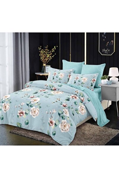 MHR Double bed linen set, 6 pieces, finet cotton, multicolor (180x200 fitted sheet)