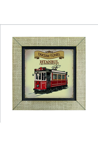 Souvenest Nostalgic Tram Printed MDF Magnetkrt-049 Refrigerator Ornament