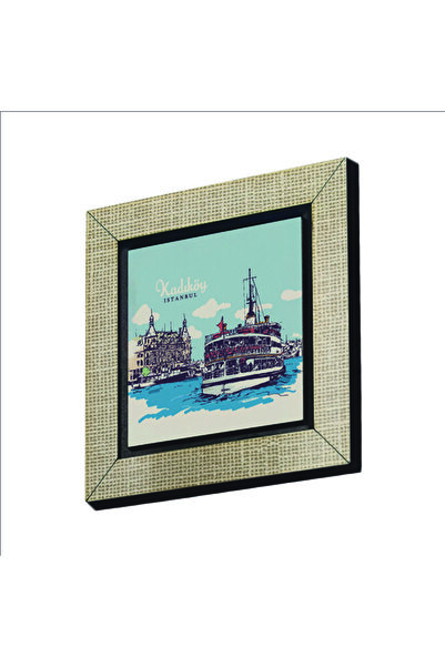 Souvenest Kadıköy باخرة مطبوعة MDF Magnetkrt-035 ثلاجة زخرفة