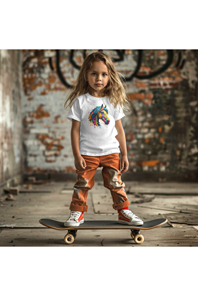 matelio Children's T-shirt Horse Splash Art