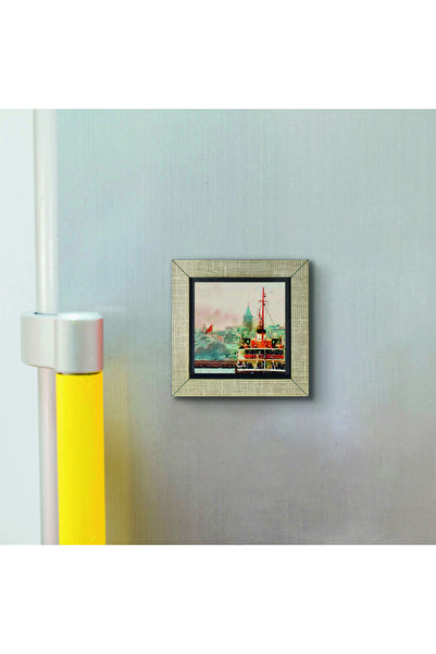 Souvenest Istanbul Steamship Printed Mdf Magnetkrt-033 Refrigerator Ornament