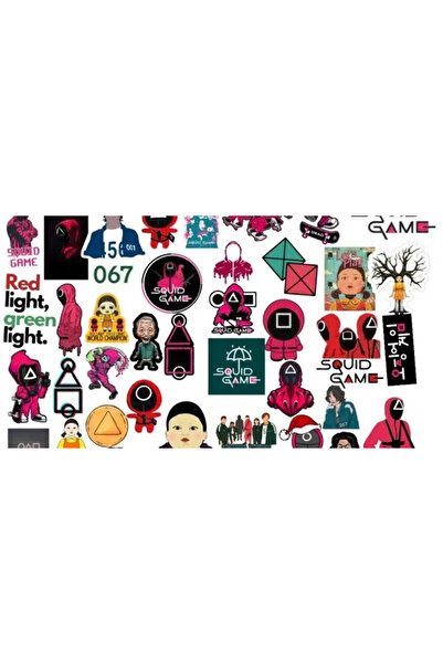 autostickere Set de 50 de autocolante cu jocul de calamari