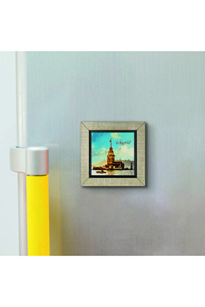 Souvenest Maiden's Tower Printed Mdf Magnetkrt-018 Refrigerator Ornament