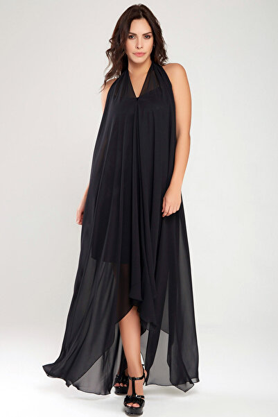 Ottawe Relaxed Fit Rahat V Yaka Boyun Askılı Dekolteli Sırtı Dantelli Astarlı...