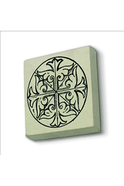 Souvenest Byzantine Circular Panel Printed Natural Stone Magnetkd-091 Refrigerator Ornament