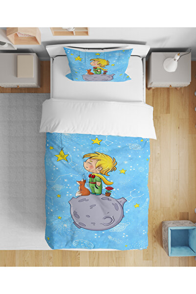 Home Little Prince Themed 3D Digital Printed Single Size Sheetless Children's Duvet Cover Set Sleeping Set