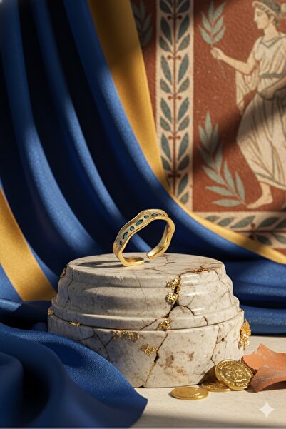 Dorvina Brass Vintage Women's Ring Gold Color with Zircon Stone |   Stylish and Durable Jewelry, Accessory