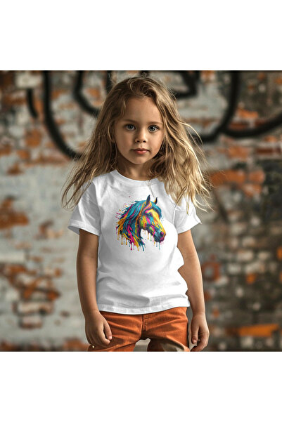 matelio Children's T-shirt Horse Splash Art