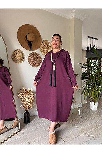 MJORA Modal Fabric Hooded Oversized Dress