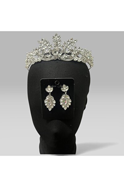 Sabek Bujiteri تاج ماجستيك بلوسم - تاج العروس مع حلي وأقراط