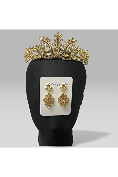 Sabek Bujiteri تاج ماجستيك بلوسم - تاج العروس مع حلي وأقراط