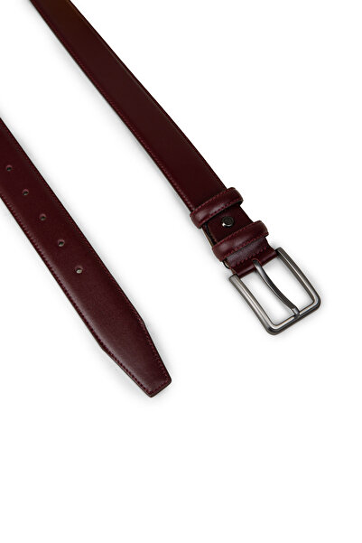 Deery Genuine Leather Claret Red Men's Belt