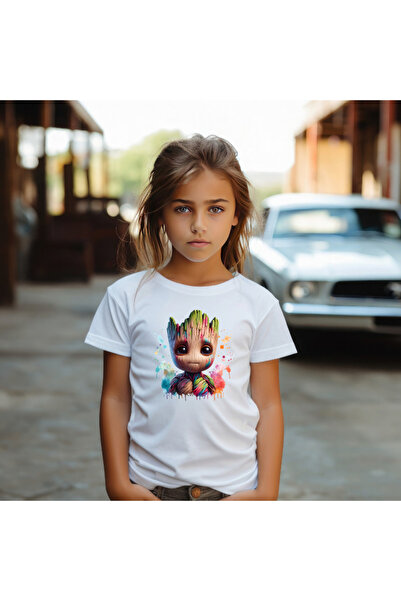 matelio Baby Groot Kids T-Shirt - Galactic Energy and Color