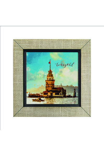 Souvenest Maiden's Tower Printed Mdf Magnetkrt-018 Refrigerator Ornament