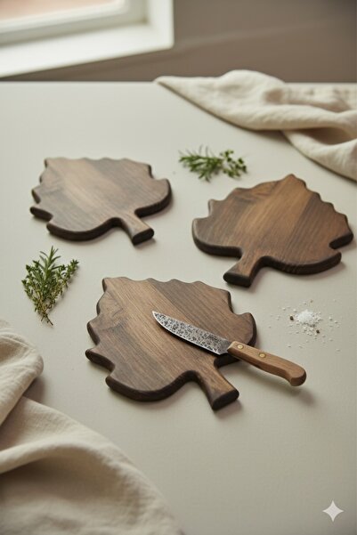 fam wood art 3-Piece Wooden Plane Leaf, Organizer, Multi-Purpose Stand Cutting Board 21 cm X 28 cm