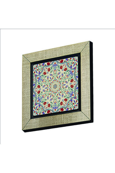 Souvenest مغناطيس MDF مطبوع بنمط البلاط العثماني (7 × 7 KD-70)