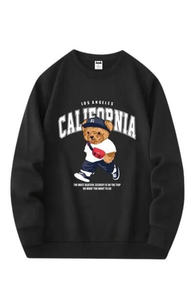 Oceanwear سويت شيرت قصة فضفاضة كاليفورنيا بير مطبوع للرجال