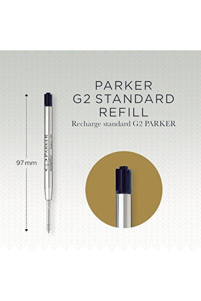 Parker QUINKflow Ballpoint Pen Ink Refill, Medium Tip, Black, 1 Count