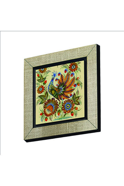 Souvenest زخرفة ثلاجة MDF Magnetkrg-160 مطبوعة على شكل طاووس