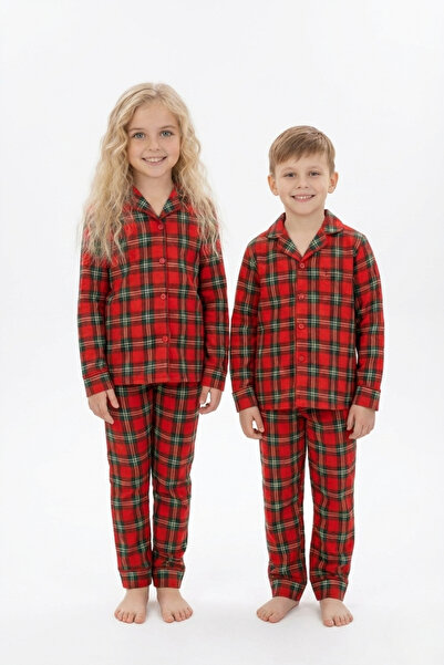 Ceylin Fashion Set de pijamale pentru băieți și fete, 100% bumbac, cu mânecă ...