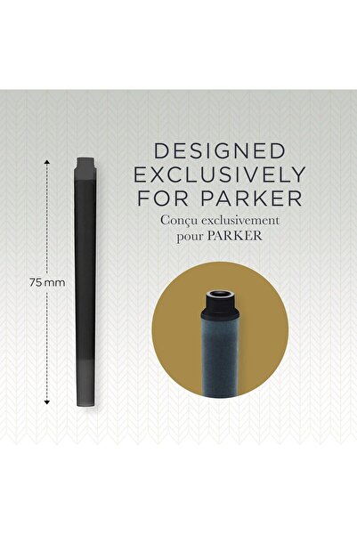 Parker Parker Quinck Fountain Pen Ink Cartridges - Long Size - 15 Pack - Black - 3599