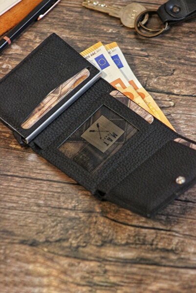 MAT CRAFT Genuine Leather Mechanism Wallet |   Card Holder |   With Card Holder |   Keychain with Gift |   In a Gift Box