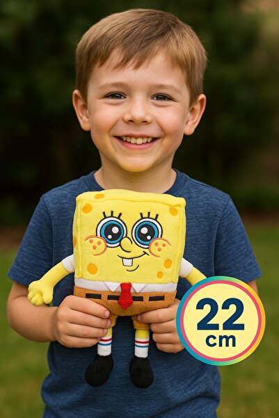 TOYFEST Sünger Bob Peluş 22 Cm Yumuşak Oyuncak Sevimli Kare Tasarım Koleksiyo...