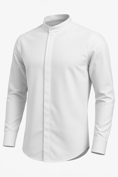 Plus Scorpion Ανδρικό πουκάμισο με γιακά δικαστή εφαρμοστό – Κομψό, μοντέρνο, μακρυμάνικο, απλό μοντέλο