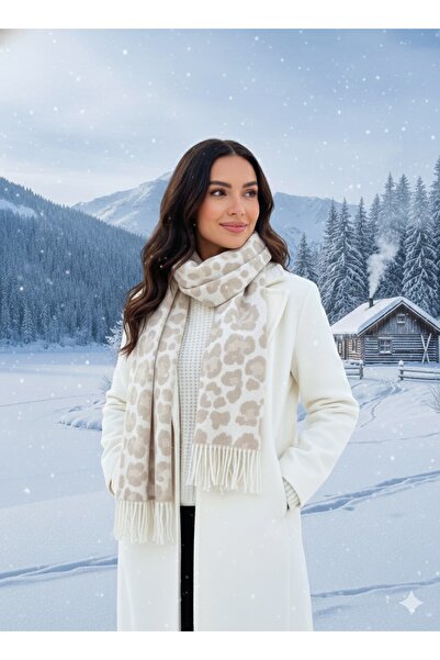 Luma Decor Kadın Leopar Desen Atkı