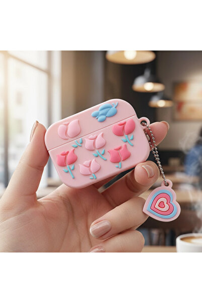 CaseOnn حافظة Apple AirPods Pro الجيل الثاني باللون الوردي الزهري مع شخصيات ك...