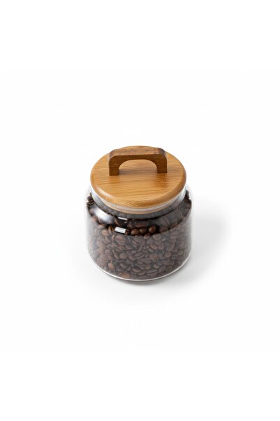 Suo Home Wooden Acacia Lid Vacuum Jar (Large Size) 800 ml