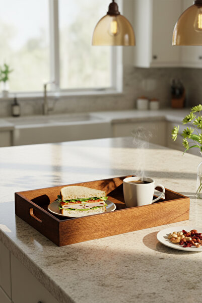 Snippy Vael - Wooden Tea Coffee Breakfast Serving Tray