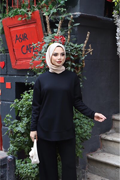 NİSUM MODA Oval Cut Modal Pants Suit