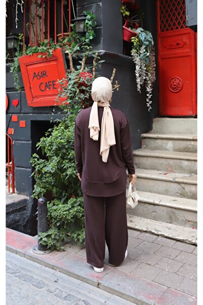 NİSUM MODA Oval Cut Modal Pants Suit