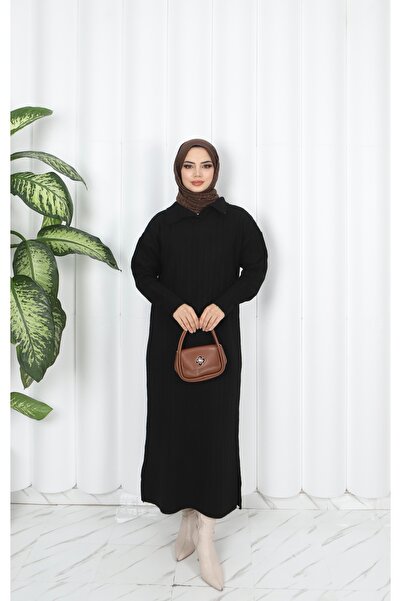 NİSUM MODA Polo Neck Knitwear Dress