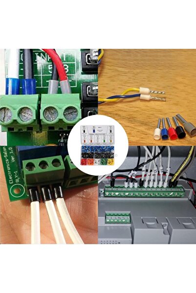 Generic 1900-piece wire sheaths, high-quality insulated terminal covers arranged and divided inside a sturdy box