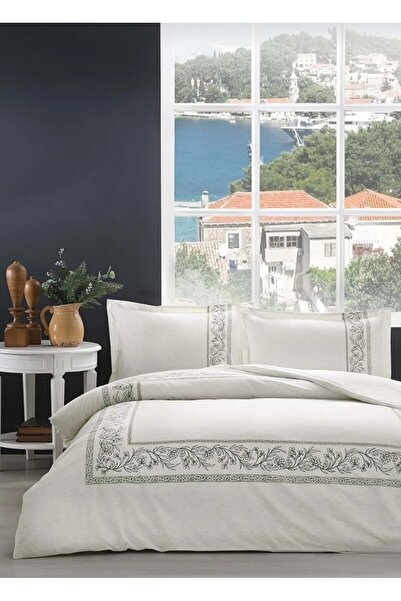 Özdilek Set de lenjerie de pat dublu (cearșaf cu elastic) Bordado