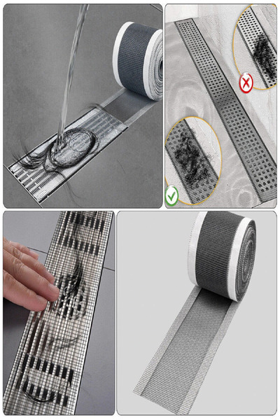 Generic Brand Colector de păr adeziv pentru scurgere de baie de 4 metri – Fil...