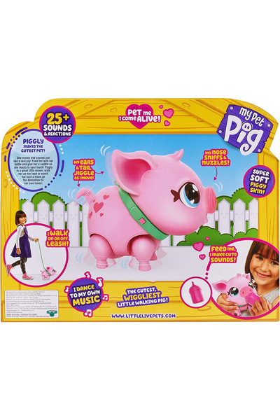 GIOCHI PREZIOSI Lucky The Piggly Interactive Piglet, My Interactive Piglet, 25 Sounds, Reactions, My Pets Piggly