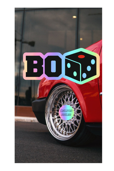 Çağlayan Reklam Hologram BoZAR JDM Araba-Motosiklet Cam Etiket Sticker