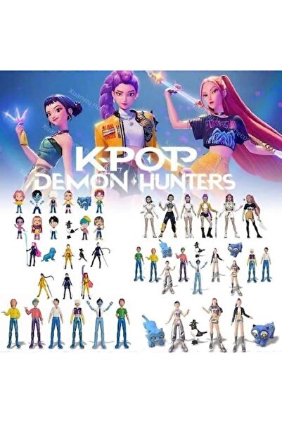 victiny Figure set 6 pcs, K-Pop Demon Hunters Rumi Mira Zoey, music theme, PVC