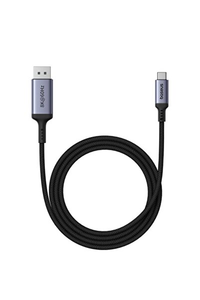 Lito Type-C to DisplayPort 8K Cable, 2m, R67 Alumix (Baseus High Definition Series) - Deep Dark