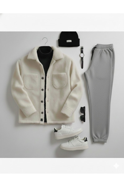 NİCE Men's Set Bottom Top Shirt Tracksuit Long Sleeve Bottom Top Set