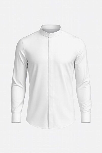 Plus Scorpion Ανδρικό πουκάμισο με γιακά δικαστή εφαρμοστό – Κομψό, μοντέρνο, μακρυμάνικο, απλό μοντέλο