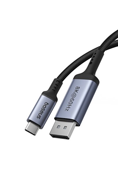 Lito Type-C to DisplayPort 8K Cable, 2m, R67 Alumix (Baseus High Definition Series) - Deep Dark